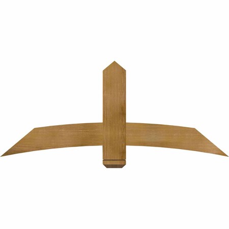 Ekena Millwork Bellingham Rough Sawn Timber Gable Bracket, Western Red Cedar, 60"W x 25"H x 4"D x 6"F, 10/12 Pitch GBW060X25X0406BEL00RWR